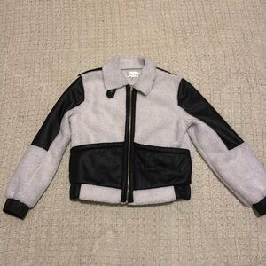 NWOT Vigoss Faux Fur Sherpa Moto Bomber Jacket